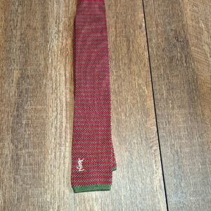 Yves Saint Laurent Red and Green Tie